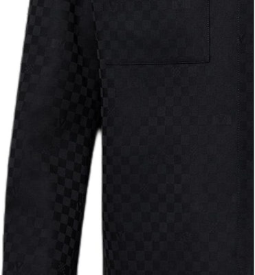 루이 비통 FW24 솔리드 로고 자카드 긴팔 셔츠 블랙 1AFVND Details for 루이 비통 FW24 솔리드 로고 자카드 긴팔 셔츠 블랙 1AFVND