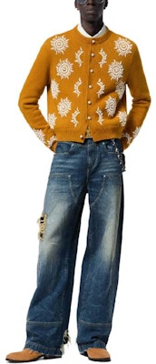 루이 비통 FW24 워시드 데님 지퍼 포켓 진 남성 블루 1AFWYW Lookbook 루이 비통 FW24 워시드 데님 지퍼 포켓 진 남성 블루 1AFWYW