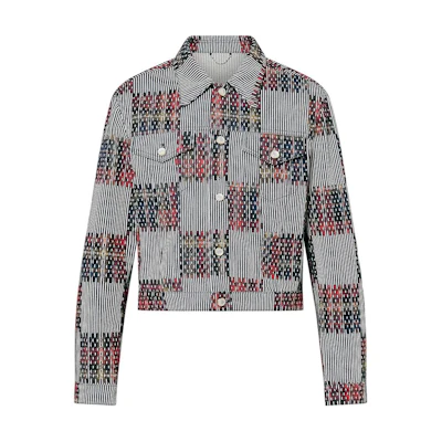 LOUIS VUITTON FW24 Timberland Gray Printed Long Sleeve Jacket for Men 1AFWWD
