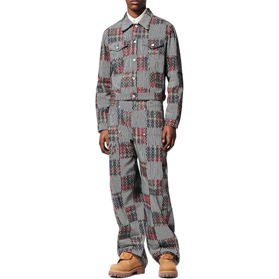 LOUIS VUITTON FW24 Timberland Gray Printed Long Sleeve Jacket for Men 1AFWWD 圖 3