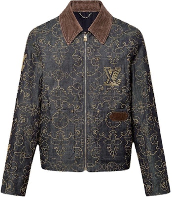 LOUIS VUITTON FW24 x Timberland Jaket Denim Coklat Logo Bordir 1AFWXM Order LOUIS VUITTON FW24 x Timberland Jaket Denim Coklat Logo Bordir 1AFWXM