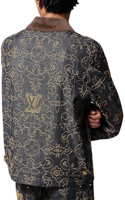 LOUIS VUITTON FW24 x Timberland Jaket Denim Coklat Logo Bordir 1AFWXM Details for LOUIS VUITTON FW24 x Timberland Jaket Denim Coklat Logo Bordir 1AFWXM