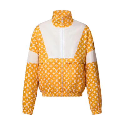 Louis Vuitton FW24 Yellow Monogram Print Color-Block Jacket Casual Wear 1AFWJP