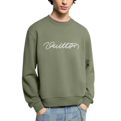路易威登 FW25 绿色字母圆领长袖卫衣 1AHW16 Lookbook 路易威登 FW25 绿色字母圆领长袖卫衣 1AHW16