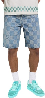 路易威登 FW25 輕盈提花牛仔短褲 藍色 1AHVDP Shop 路易威登 FW25 輕盈提花牛仔短褲 藍色 1AHVDP