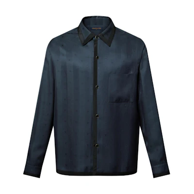 LOUIS VUITTON FW25 Jacquard Logo Button-Up Shirt 1AIHRH
