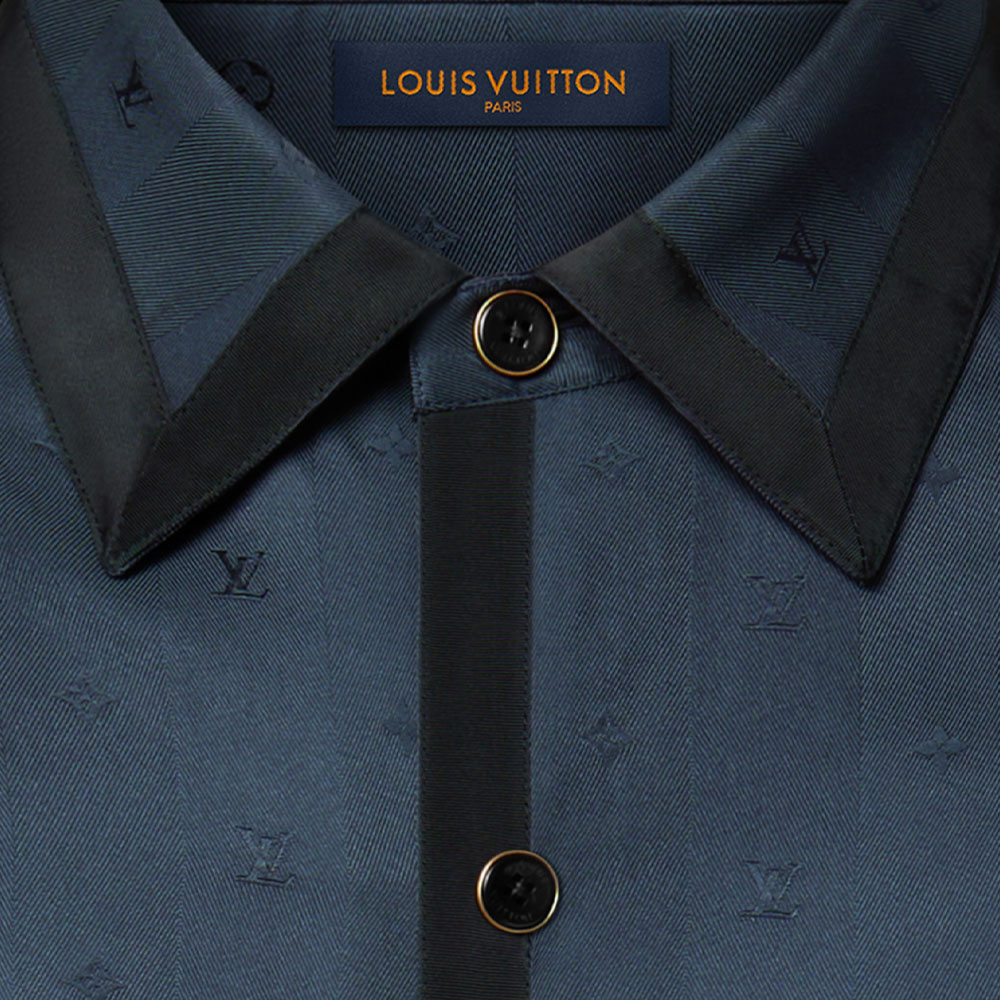 Louis Vuitton FW25 Jacquard Logo Button-Up Shirt 1AIHRF 圖 5