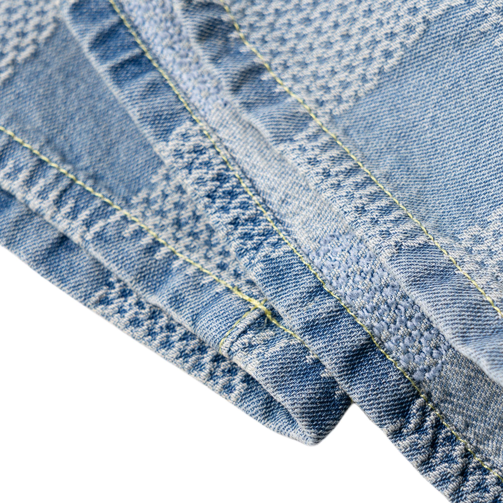 Louis Vuitton FW25 Lightweight Jacquard Denim Shorts Blue 1AHVDT 圖 6