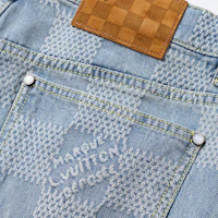 Cheap ルイヴィトン FW25 軽量ジャカード デニムショーツ ブルー 1AHVDQ