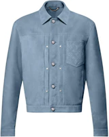 LOUIS VUITTON FW25 Suede Leather Jacket Blue 1AHVLN LOUIS VUITTON FW25 Suede Leather Jacket Blue 1AHVLN
