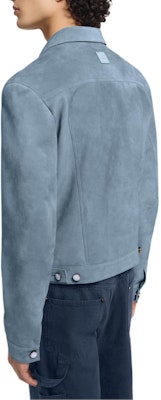 LOUIS VUITTON FW25 Jaket Trucker Suede Biru 1AHVLL Shop LOUIS VUITTON FW25 Jaket Trucker Suede Biru 1AHVLL