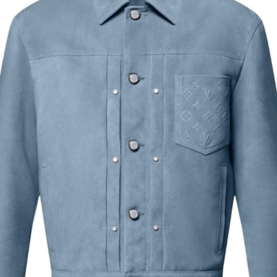 LOUIS VUITTON FW25 Jaket Trucker Suede Biru 1AHVLL Purchase LOUIS VUITTON FW25 Jaket Trucker Suede Biru 1AHVLL