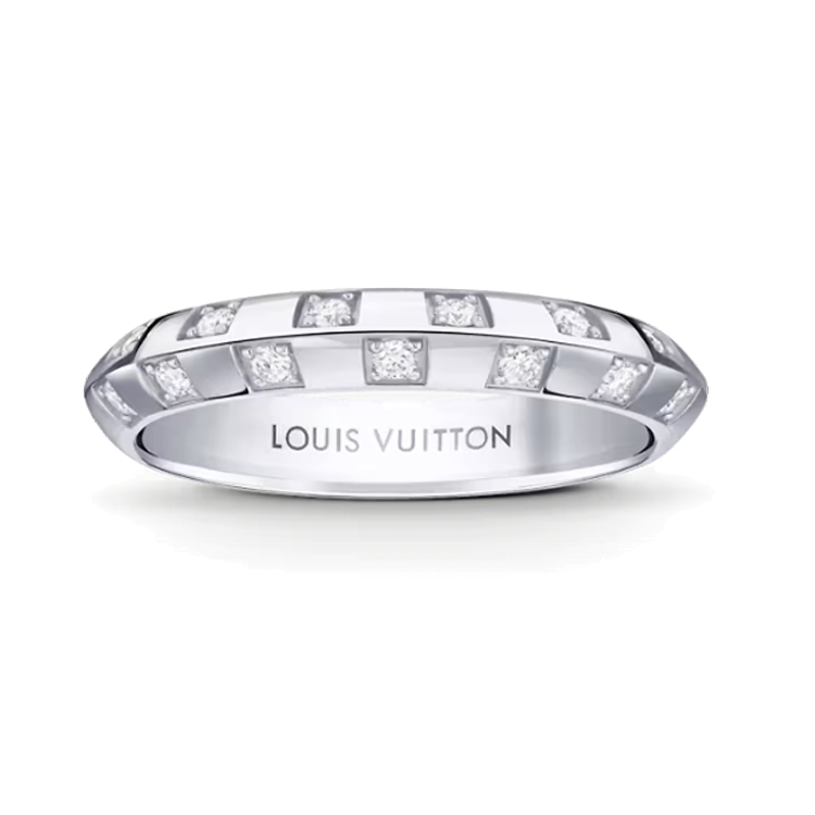 Order Anillo Plata Diamantes Platino Diseño Geométrico LOUIS VUITTON – Joyería. Q9Y55F