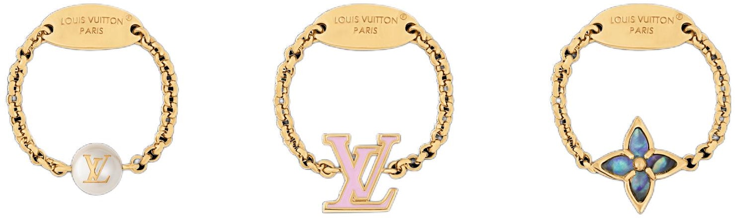 louis-vuitton-gold-plated-enamel-mother-of-pearl-ring-unisex-couples-accessory-m1377-m