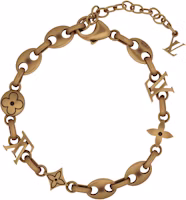 LOUIS VUITTON Gold Metal Bracelet with Logo Design. M02746 LOUIS VUITTON Gold Metal Bracelet with Logo Design. M02746