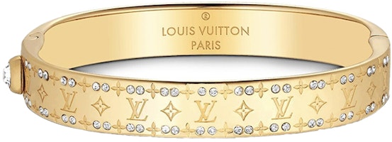 LOUIS VUITTON Gold Crystal Engraved Bracelet Unisex M64860 LOUIS VUITTON Gold Crystal Engraved Bracelet Unisex M64860
