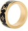 Buy Anillo Unisex con Logo de Esmalte Dorado de Louis Vuitton Diseño para Parejas M1568M