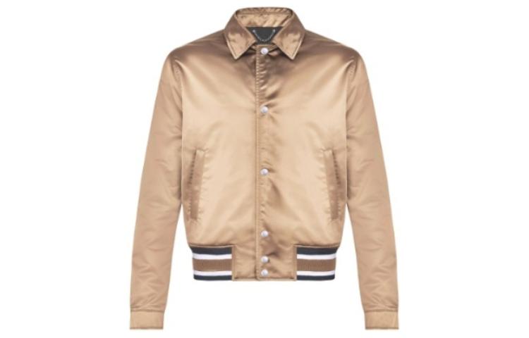 Louis Vuitton Gold Logo Embroidered Single-Breasted Jacket 1A4JST