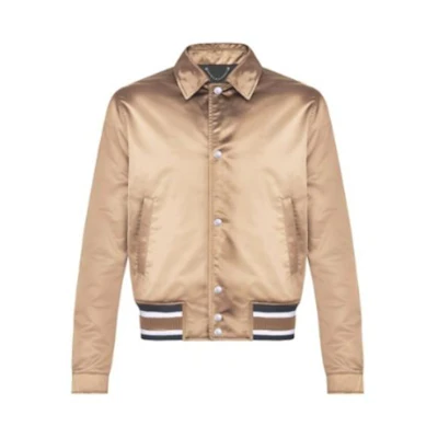 Louis Vuitton Gold Logo Embroidered Single-Breasted Jacket 1A4JST