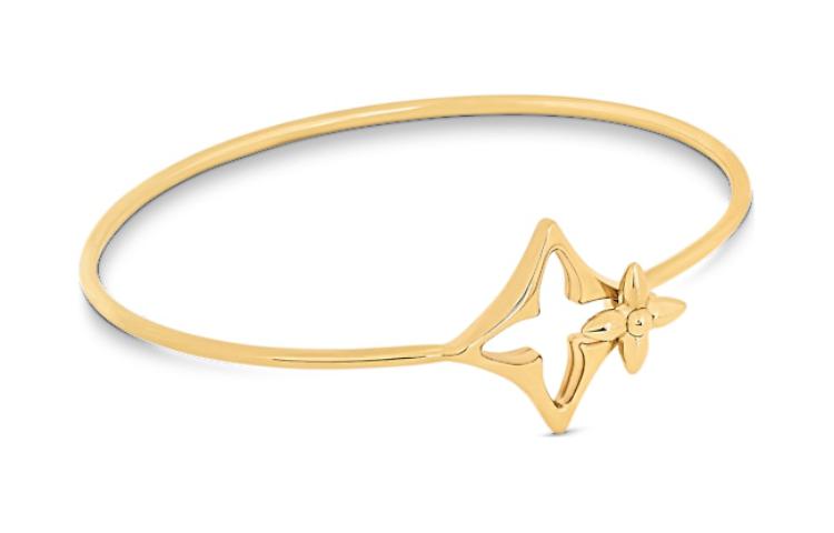 LOUIS VUITTON Gold Petal Design Unisex Bracelet - Couples Matching Jewelry. M1025M 圖 3