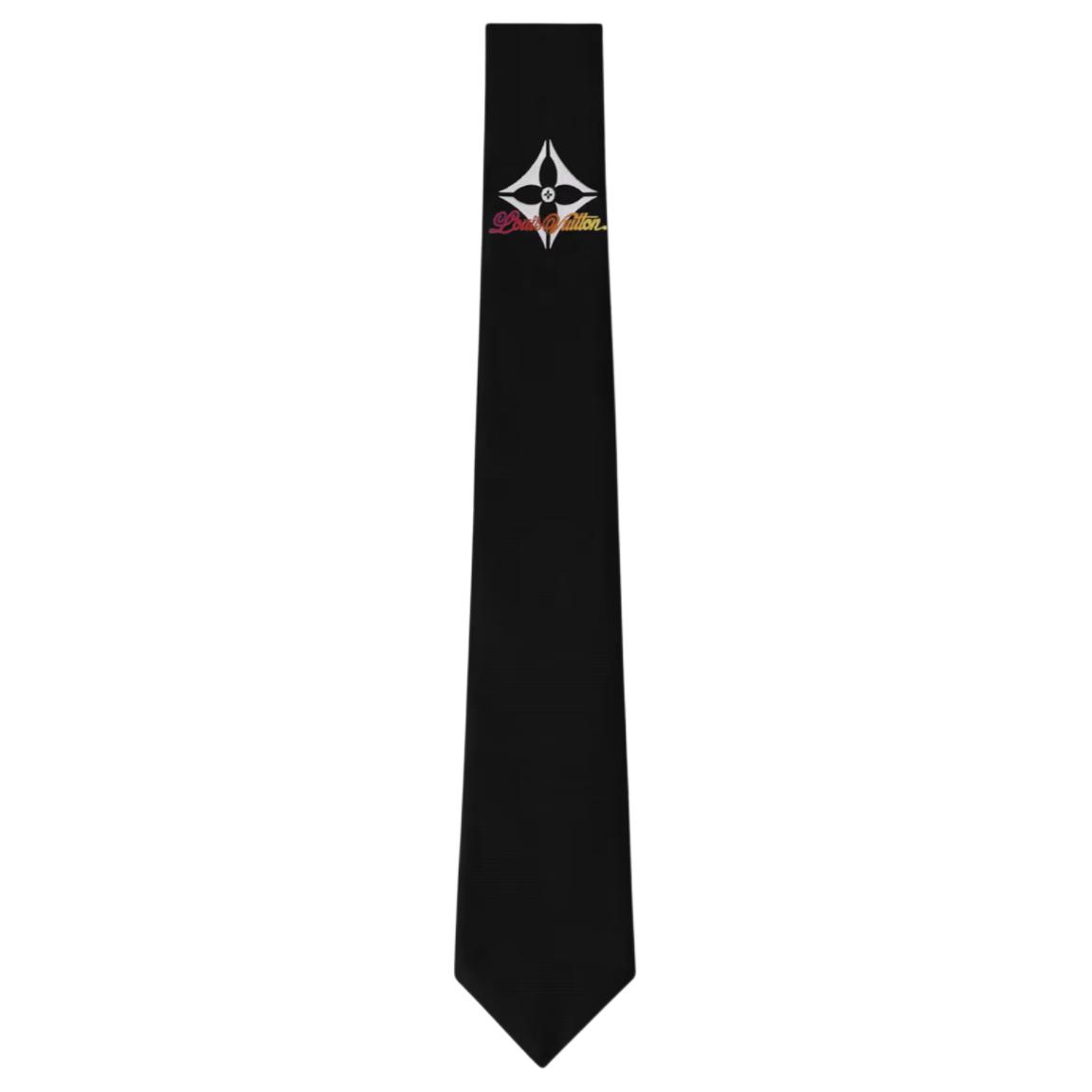 LOUIS VUITTON Gradient Design Silk Tie  Black. M96062