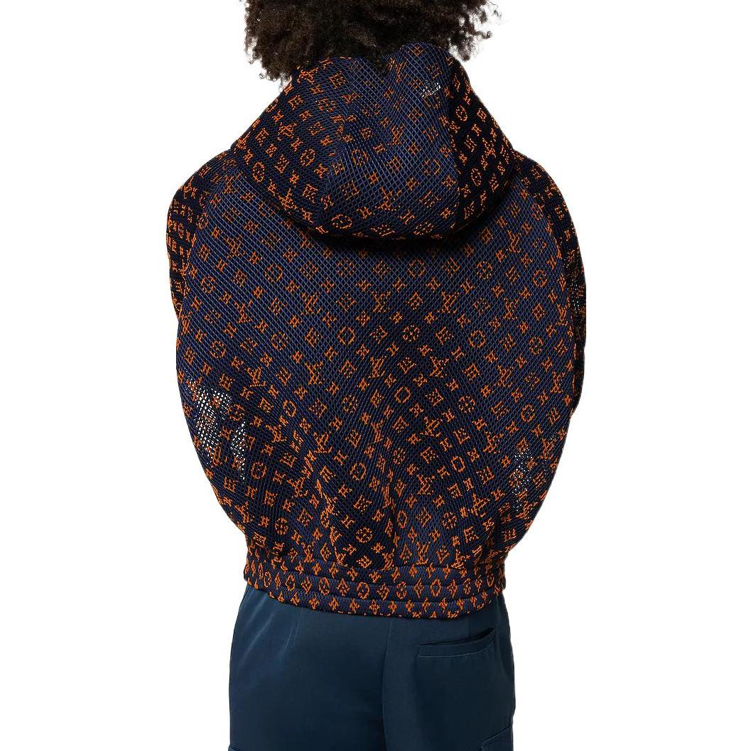 Details for LOUIS VUITTON Jaket Pinggang Logo Gradient Grid Print Orange 1AAVBM