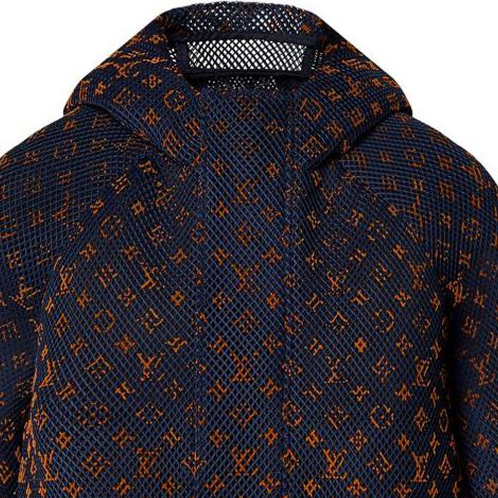 Sizing LOUIS VUITTON Jaket Pinggang Logo Gradient Grid Print Orange 1AAVBM