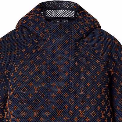 路易威登漸層格紋Logo印花橘色腰夾克 1AAVBM Sizing 路易威登漸層格紋Logo印花橘色腰夾克 1AAVBM