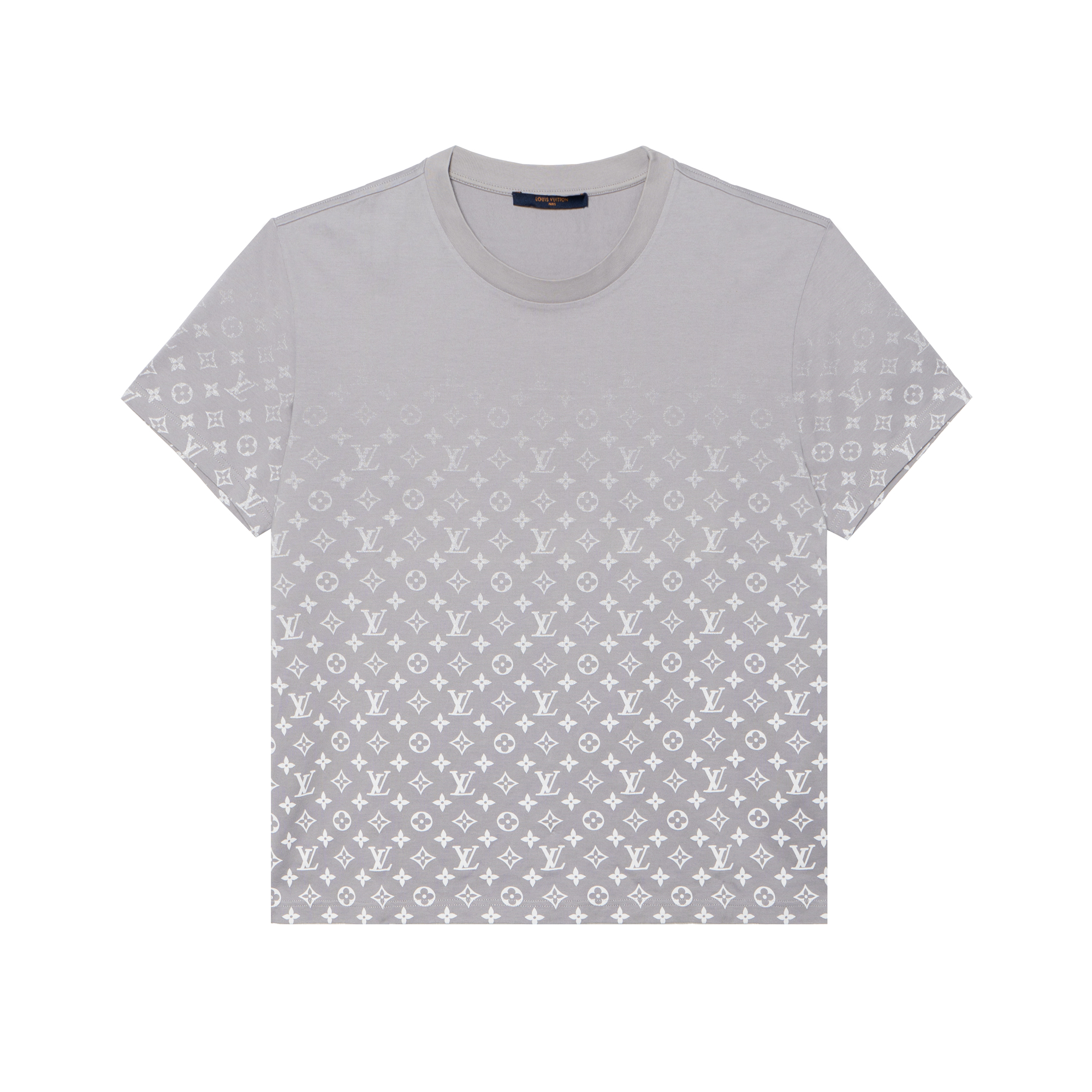 Louis Vuitton Gradient Monogram Logo Grey T-Shirt 1A8FGU