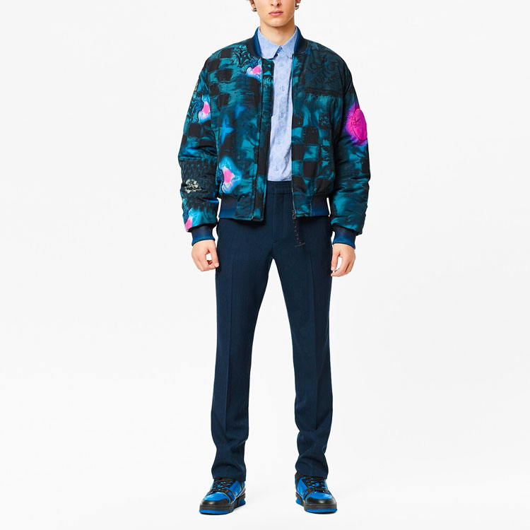 Lookbook ルイ・ヴィトン グラデーション モノグラム パイロット ジップジャケット ブルー 1A8WTJ