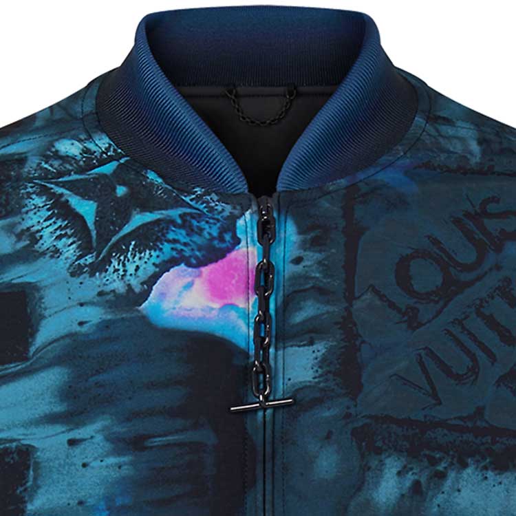 Sizing ルイ・ヴィトン グラデーション モノグラム パイロット ジップジャケット ブルー 1A8WTJ