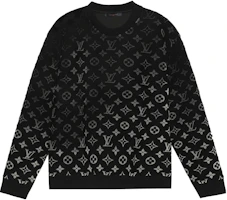 Louis Vuitton Gradient Stitch Crewneck Pullover Sweatshirt Men Black 1AAU85 Louis Vuitton Gradient Stitch Crewneck Pullover Sweatshirt Men Black 1AAU85