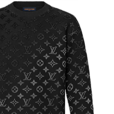 路易威登漸層縫線男士黑色圓領休閒衫 1AAU85 1