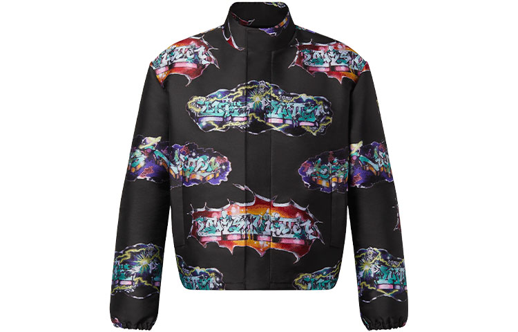 Louis Vuitton Graffiti Pattern Fitted Jacket Black FW22 1AA4NA