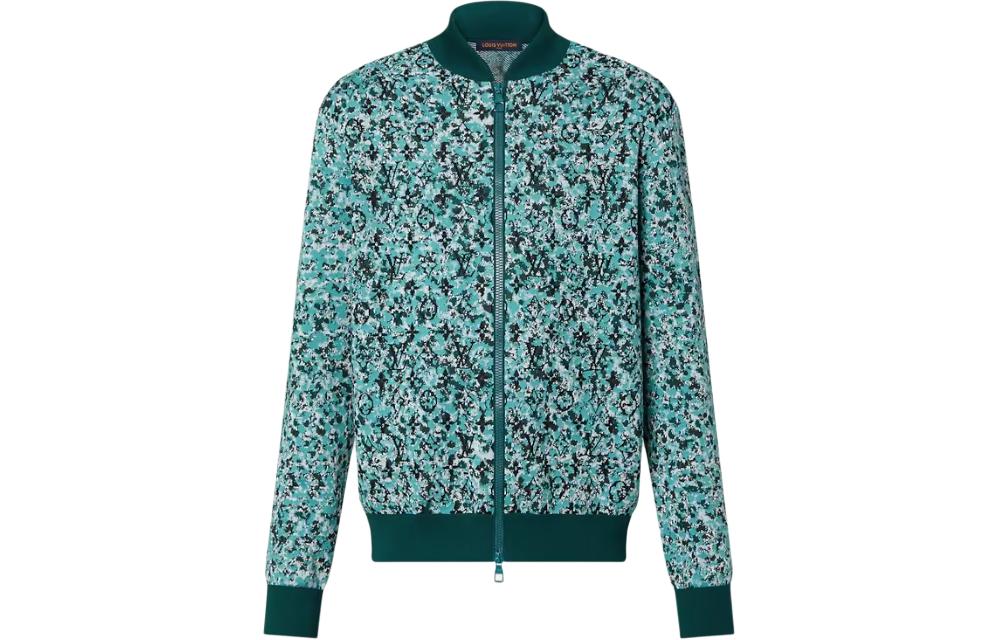 Order 루이비통 그래픽 코튼 니트 풀짚 자켓 블루 아우터웨어. 1ABJ8R