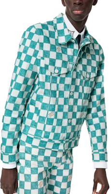 Chaqueta Vaquera Verde a Cuadros LOUIS VUITTON con Diseño de Un Solo Botón 1A9A1Y Shop Chaqueta Vaquera Verde a Cuadros LOUIS VUITTON con Diseño de Un Solo Botón 1A9A1Y