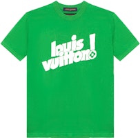 LOUIS VUITTON Green Logo Print Classic Crewneck T-Shirt. 1A97OB LOUIS VUITTON Green Logo Print Classic Crewneck T-Shirt. 1A97OB
