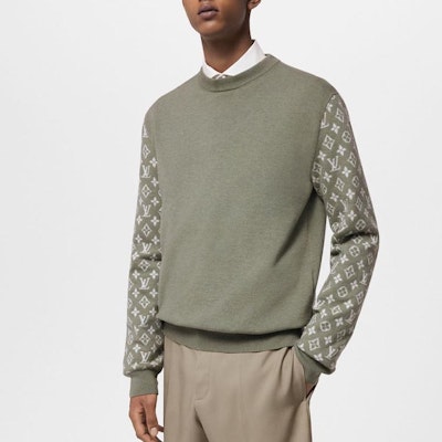 LOUIS VUITTON Baju Sweater Lengan Panjang Logo Hijau Lelaki 1AFHTX Shop LOUIS VUITTON Baju Sweater Lengan Panjang Logo Hijau Lelaki 1AFHTX