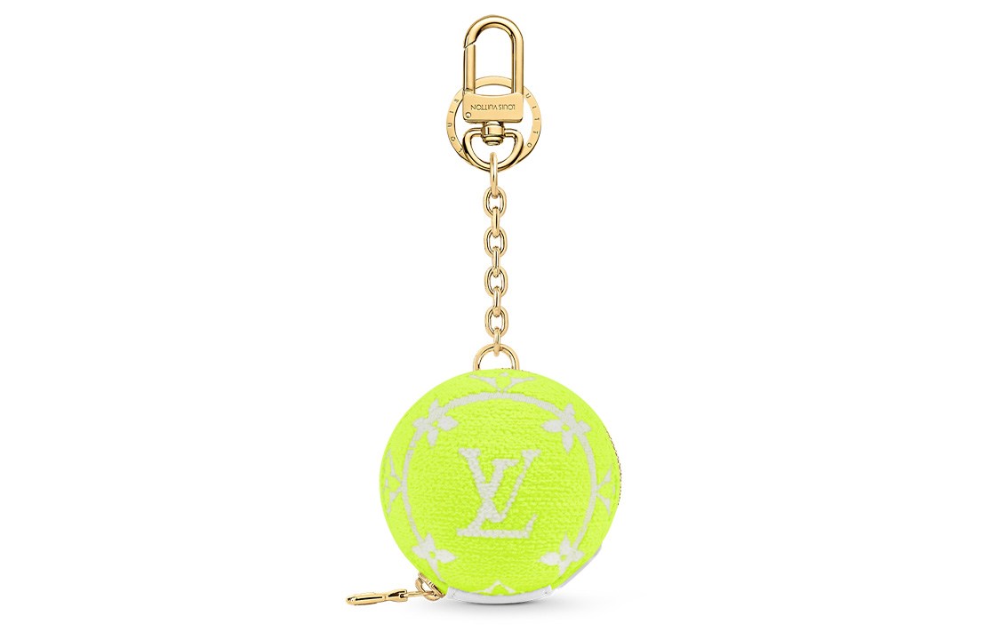 LOUIS VUITTON Green Logo Spherical Keychain Unisex Couple Style. M00842 圖 2