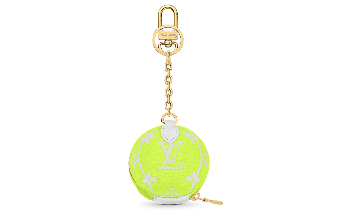 LOUIS VUITTON Green Logo Spherical Keychain Unisex Couple Style. M00842 圖 3