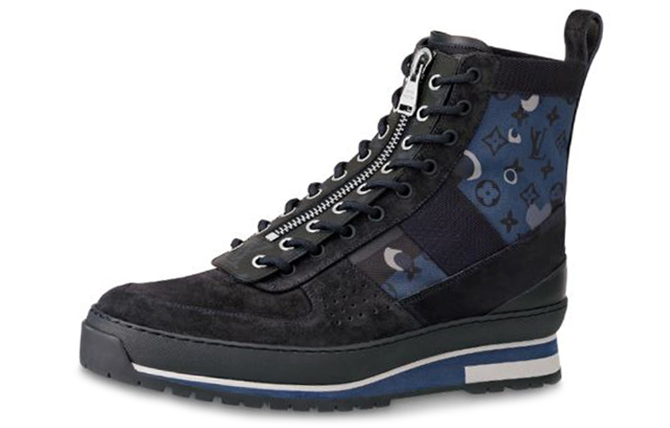 LV Harlem Ankle Sneakers 'Blue Black'