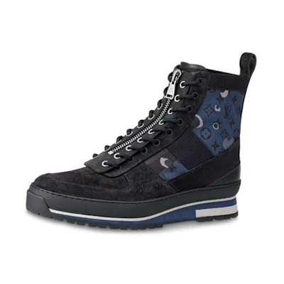 LV Harlem Ankle Sneakers 'Blue Black'