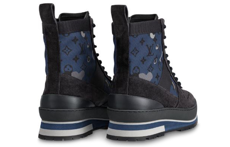 Lookbook Louis Vuitton Harlem Ankle Sneakers ''Bleu Noir'' 1A5Y6M