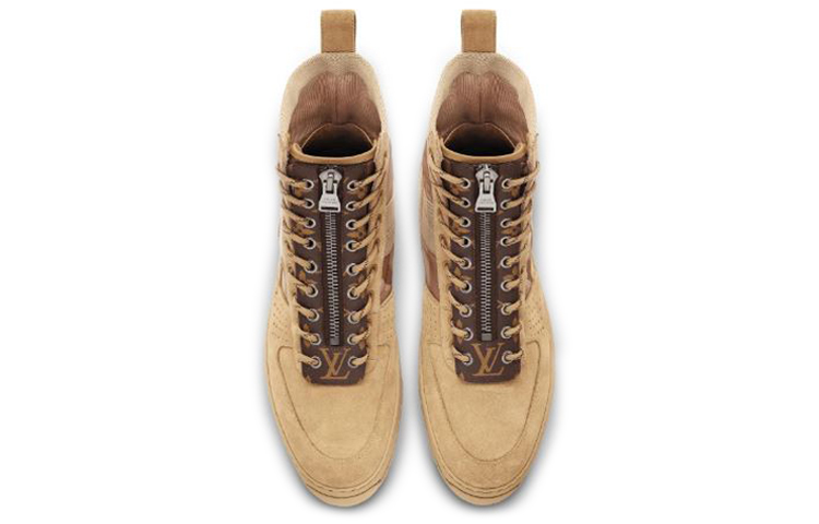 Shop Louis Vuitton Harlem Stiefel ''Beige Wildleder und Kalbsleder'' 1A5Y71