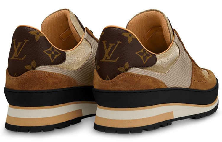Shop Louis Vuitton Harlem Sneaker in Pelle Epi ''Ambra Marrone'' 1A67T0
