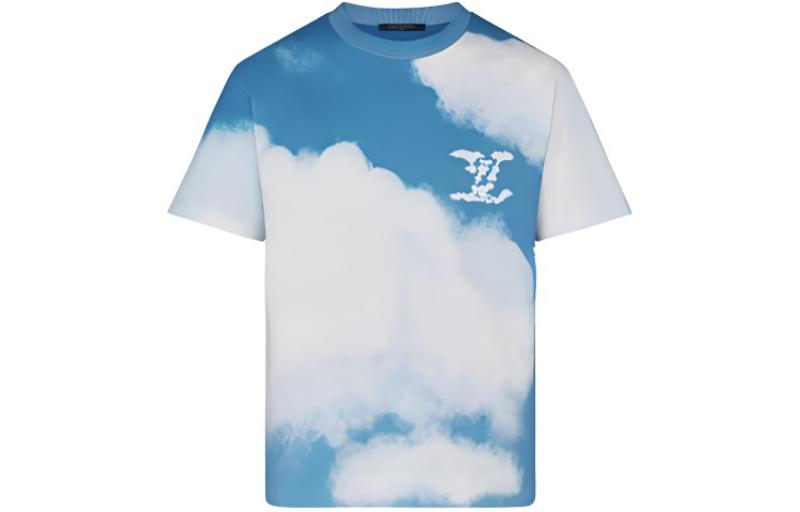 Order 路易威登 天堂藍天白雲短袖淺藍色T恤 1A89U8
