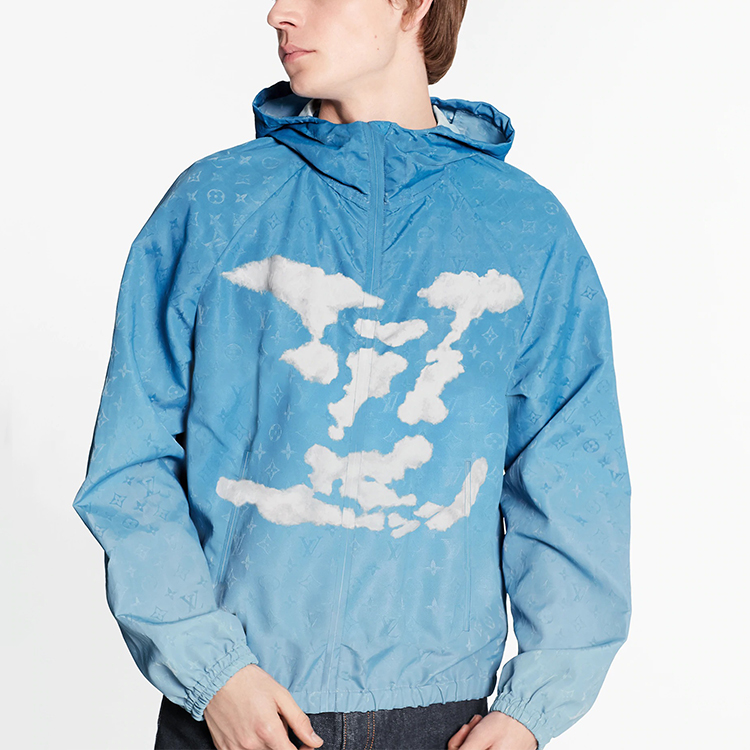 Lookbook LOUIS VUITTON Heaven on Earth Sky Blue Logo Hoodie Jacket 1A8A7M