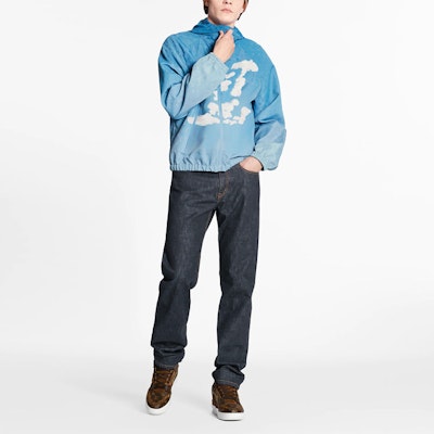 LOUIS VUITTON Heaven on Earth Sky Blue Logo Hoodie Jacket 1A8A7M Purchase LOUIS VUITTON Heaven on Earth Sky Blue Logo Hoodie Jacket 1A8A7M