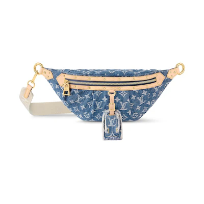Louis Vuitton High Rise Bumbag Monogram Denim Blue