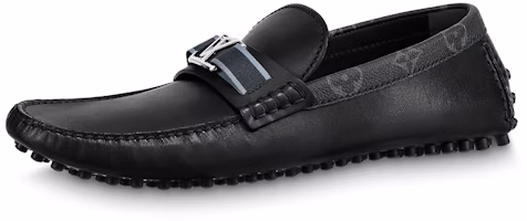 Louis Vuitton LV Hockenheim Loafers 'Black with Monogram Collar' 1AA09O Louis Vuitton LV Hockenheim Loafers 'Black with Monogram Collar' 1AA09O